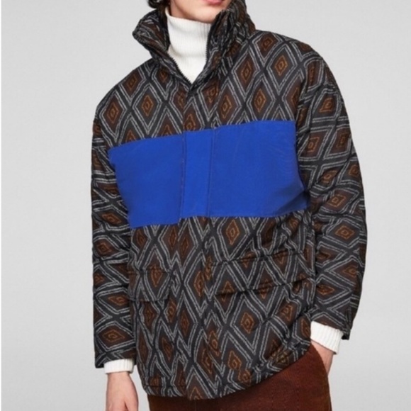Zara Other - NEW Zara man Puffer Large aztec Coat Jacket